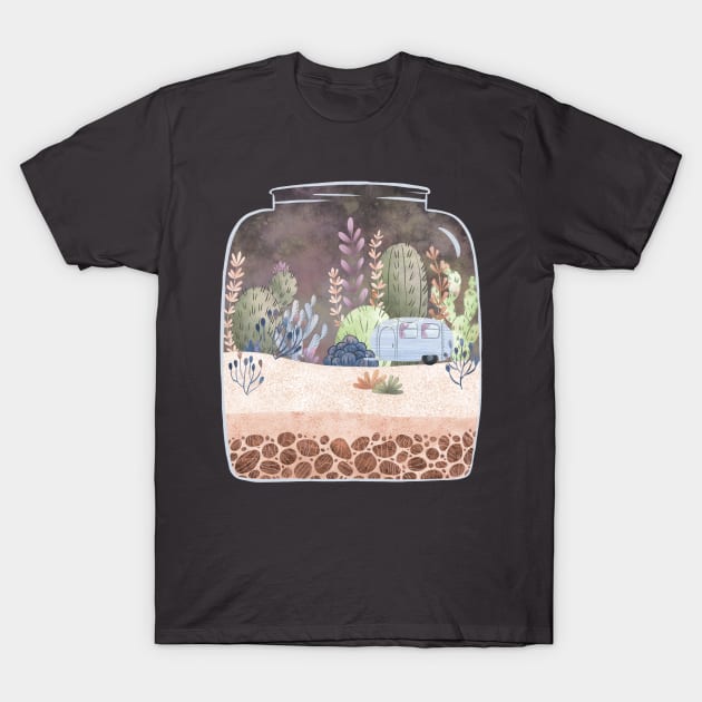 Terrarium Desert T-Shirt by Dogwoodfinch